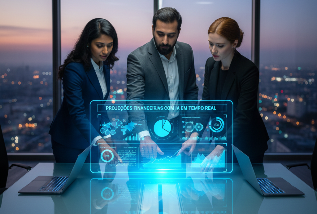 Projeções financeiras com IA em tempo real